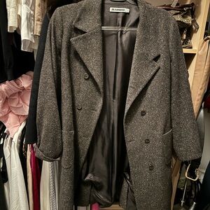 Jil Sander Gray cashmere trench Coat